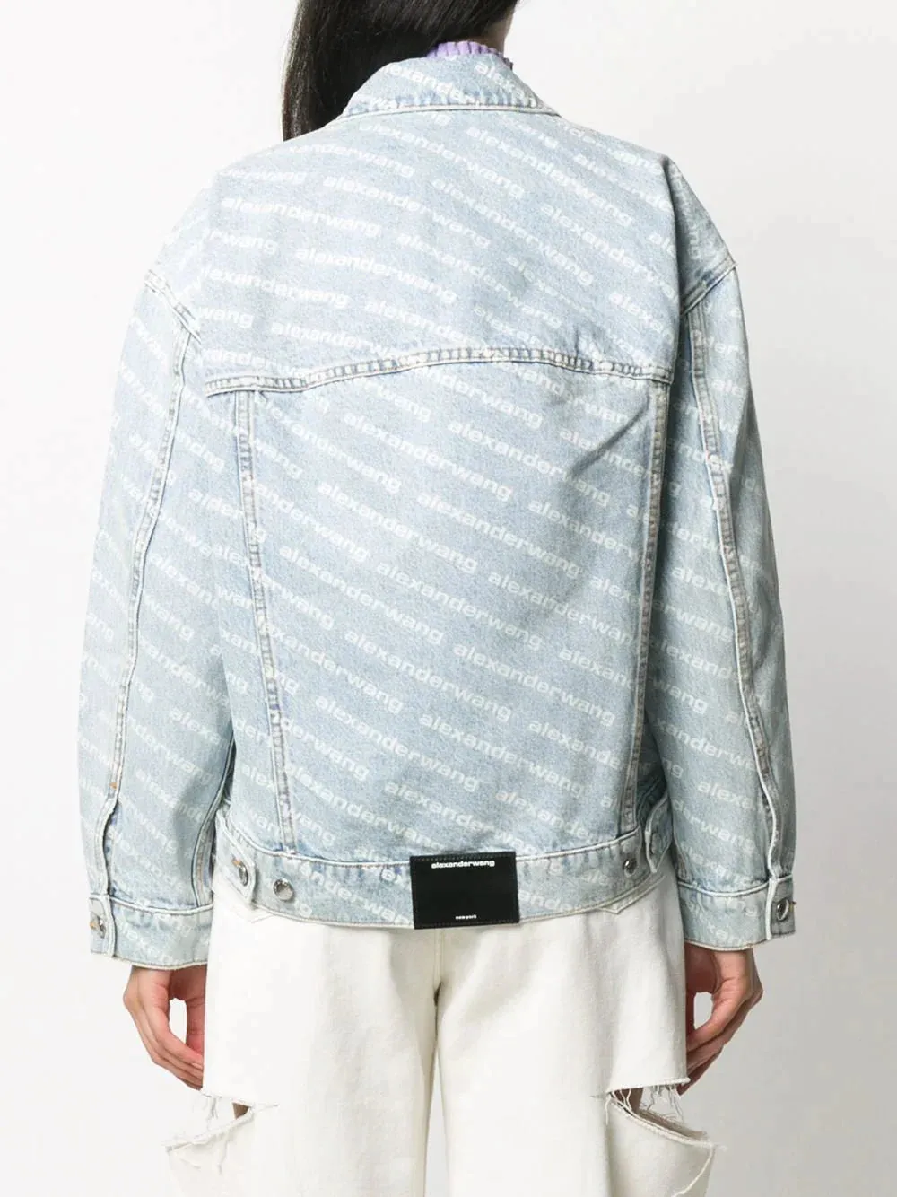 Falling Back Logo Jacket In Denim