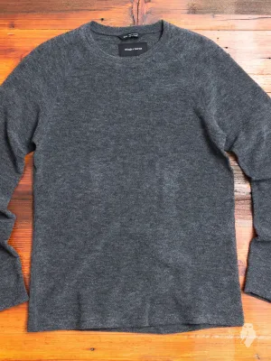 Felted Wool Crewneck Sweater in Heather Grey