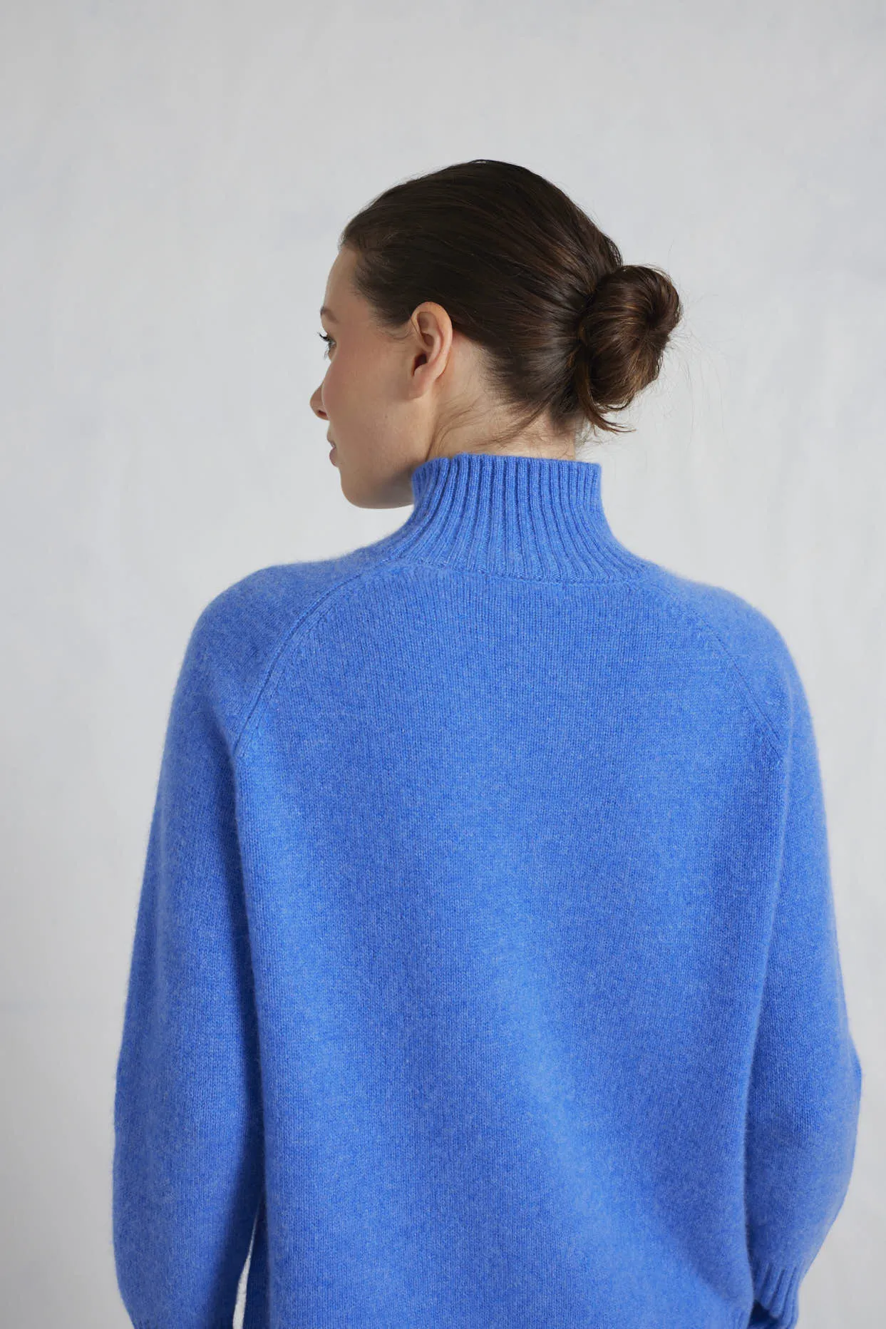 Fifi Polo Cashmere Sweater in Lagoon