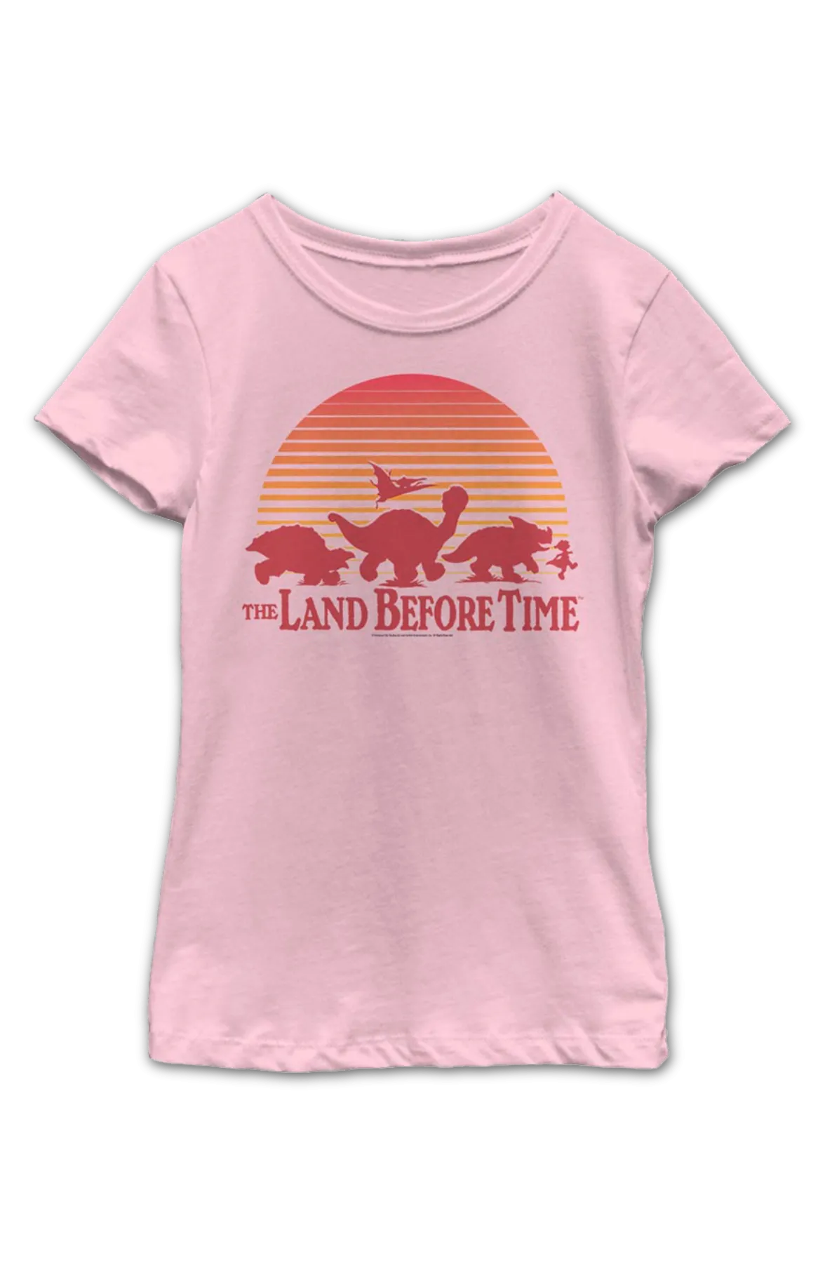 Girls Youth Vintage Sunset Silhouette Land Before Time Shirt