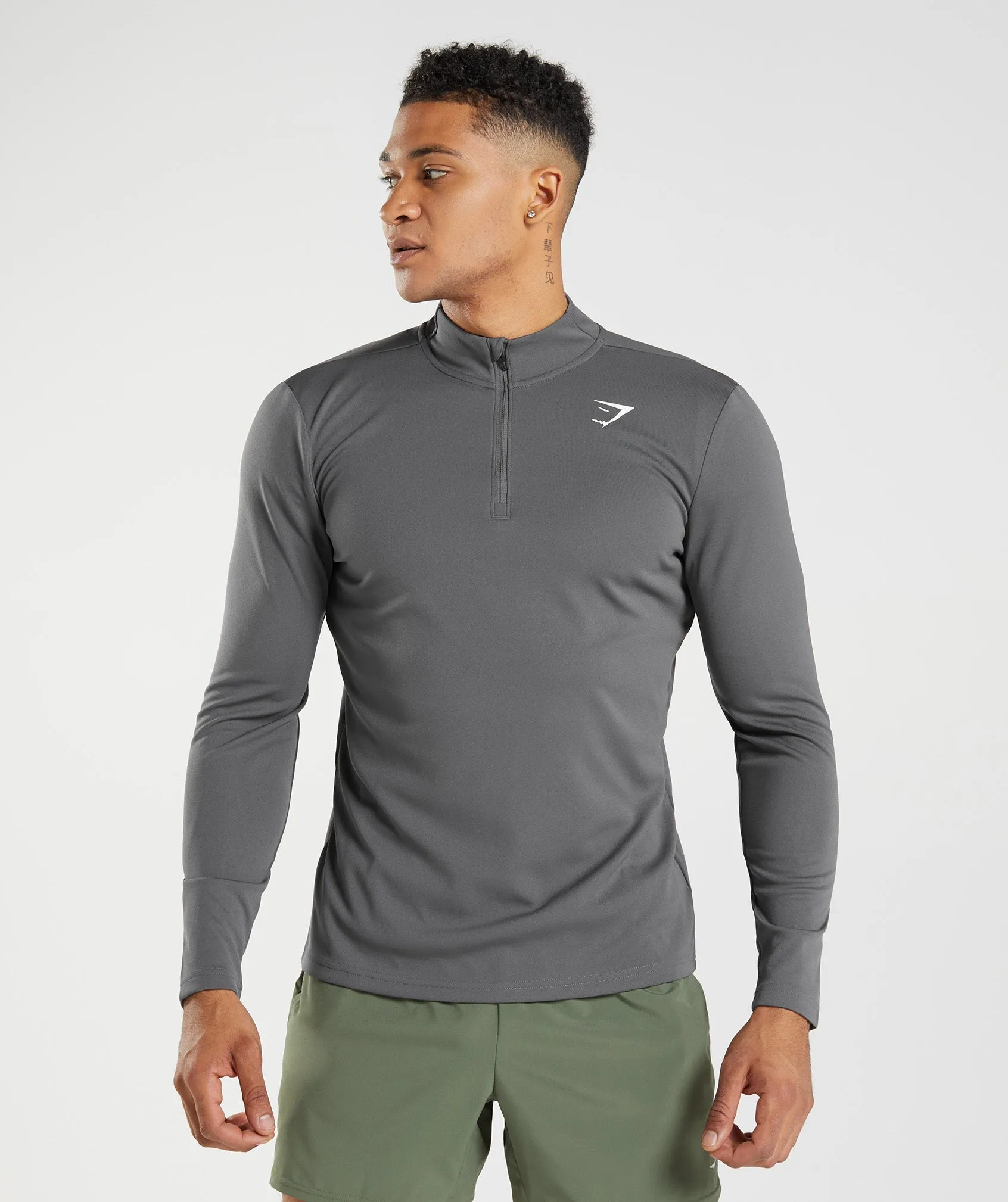 Gymshark Arrival 1/4 Zip Pullover - Silhouette Grey