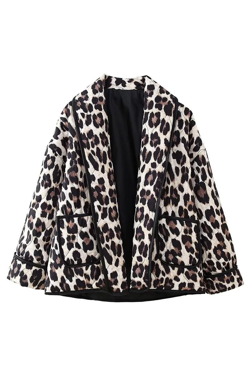 HCS1109 Wild Instincts Leopard Jacket Outerwear