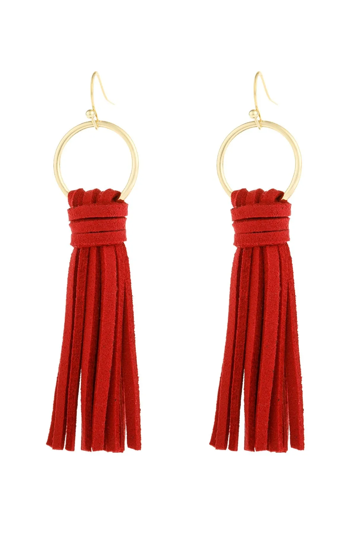 Hde2999 - Leather Tassel Earrings