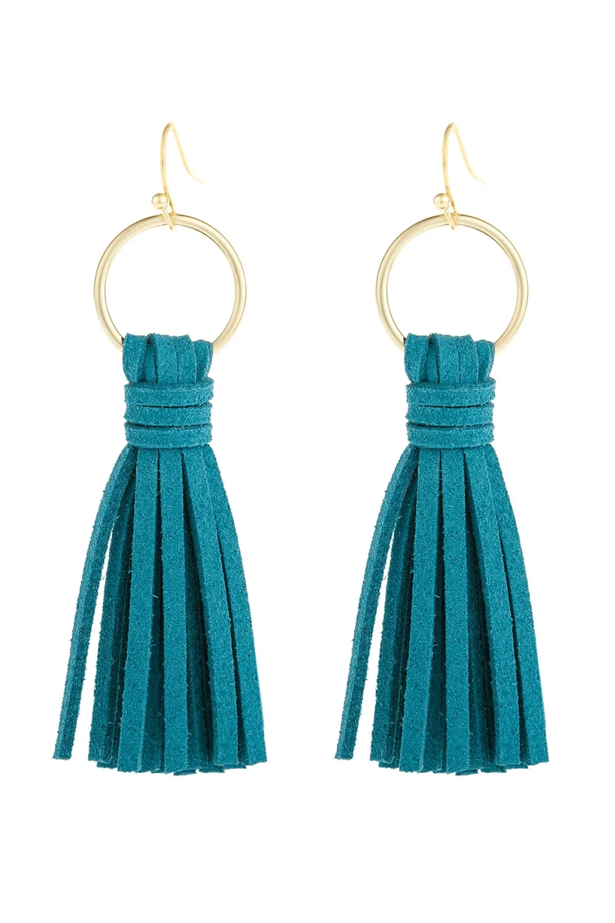 Hde2999 - Leather Tassel Earrings