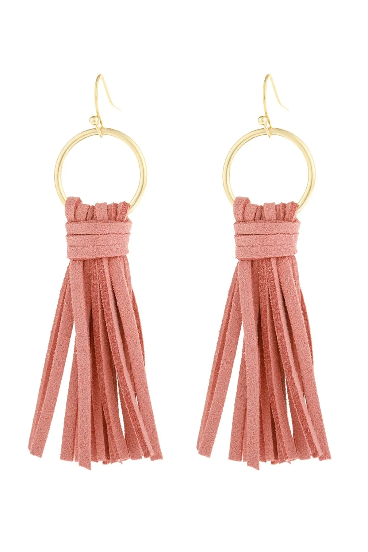 Hde2999 - Leather Tassel Earrings