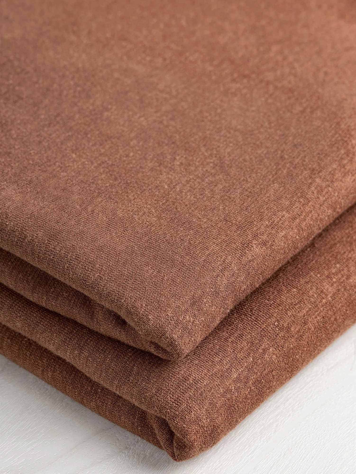 Hemp   Organic Cotton Jersey Knit - Cinnamon - Swatch