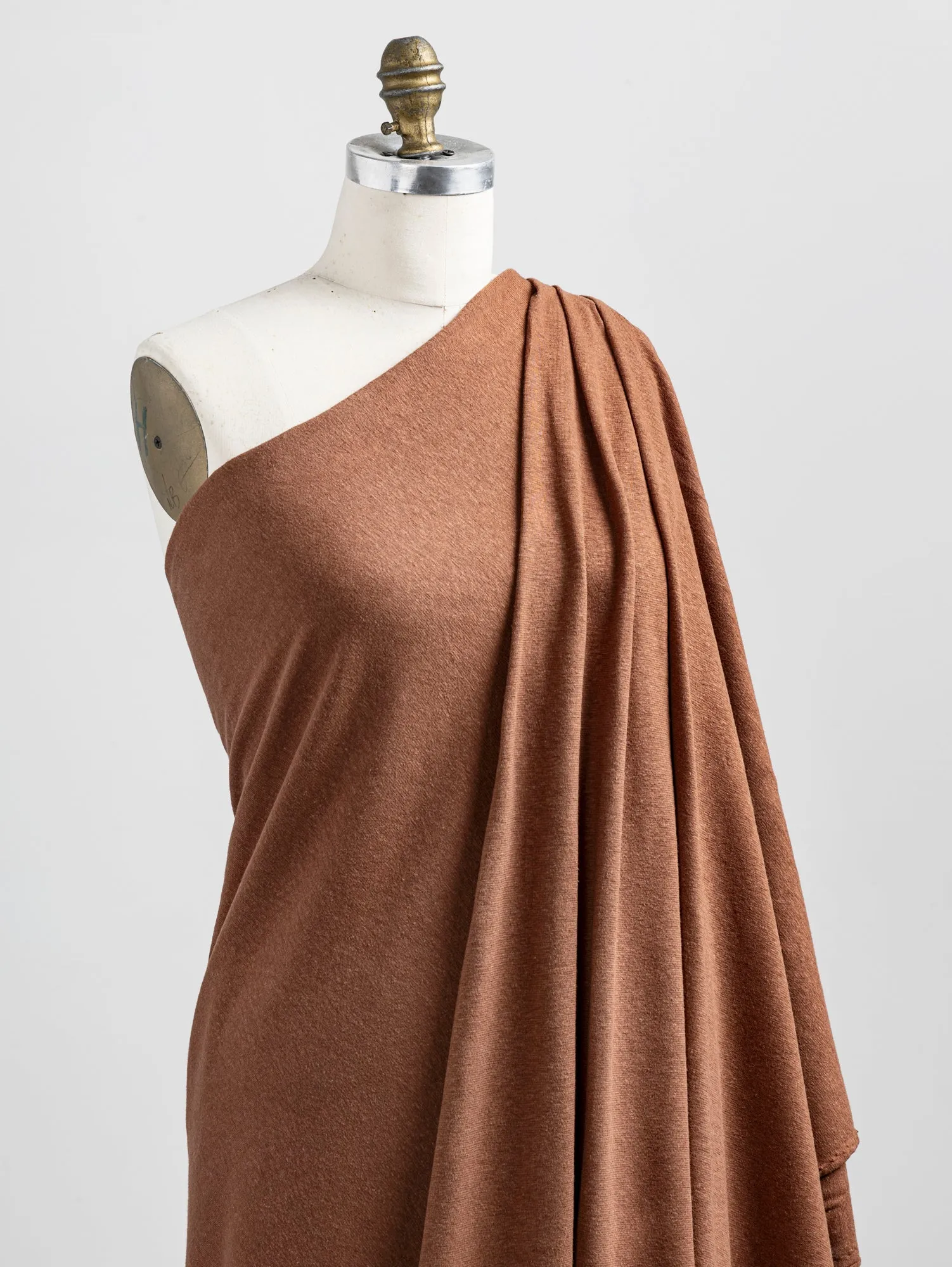 Hemp   Organic Cotton Jersey Knit - Cinnamon - Swatch