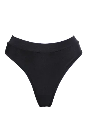 High-Waist Swimwear Bikini Bottom / BOND SWIM BLACK