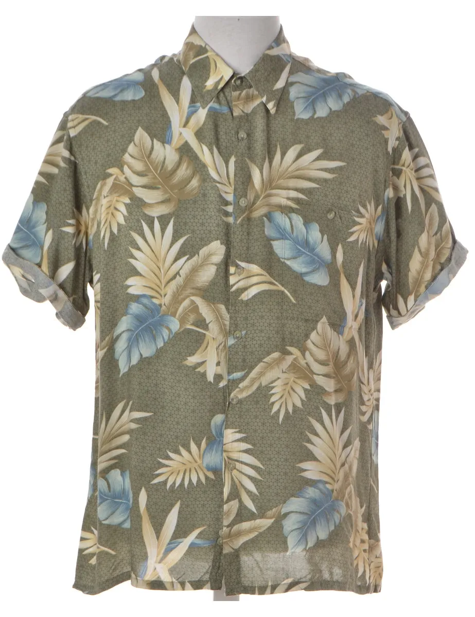 Label Foliage Print Hawaiian Shirt