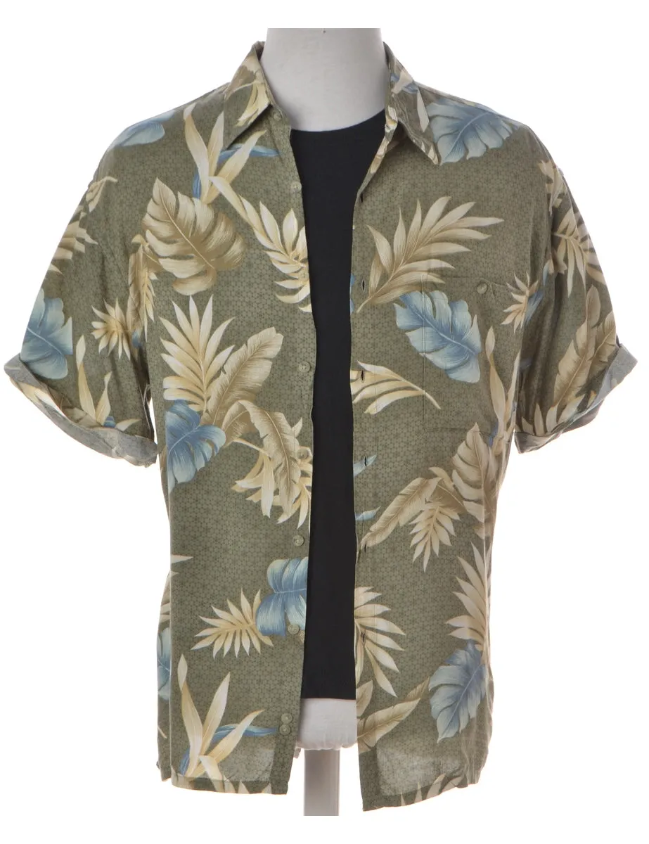 Label Foliage Print Hawaiian Shirt