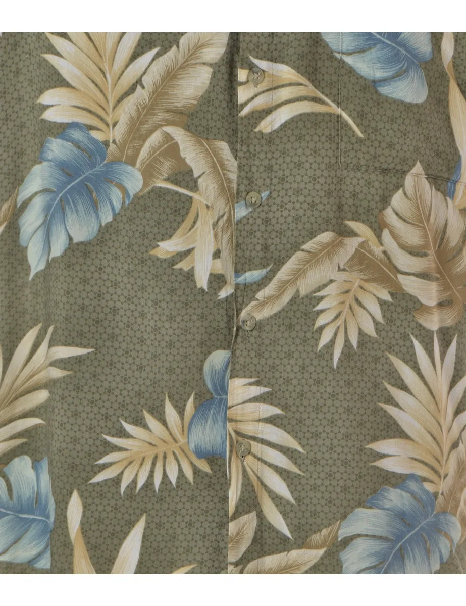 Label Foliage Print Hawaiian Shirt