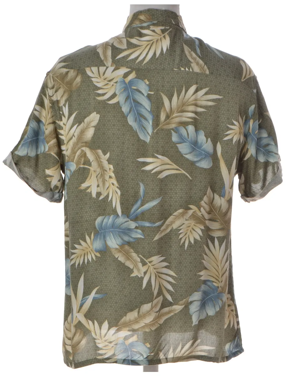 Label Foliage Print Hawaiian Shirt