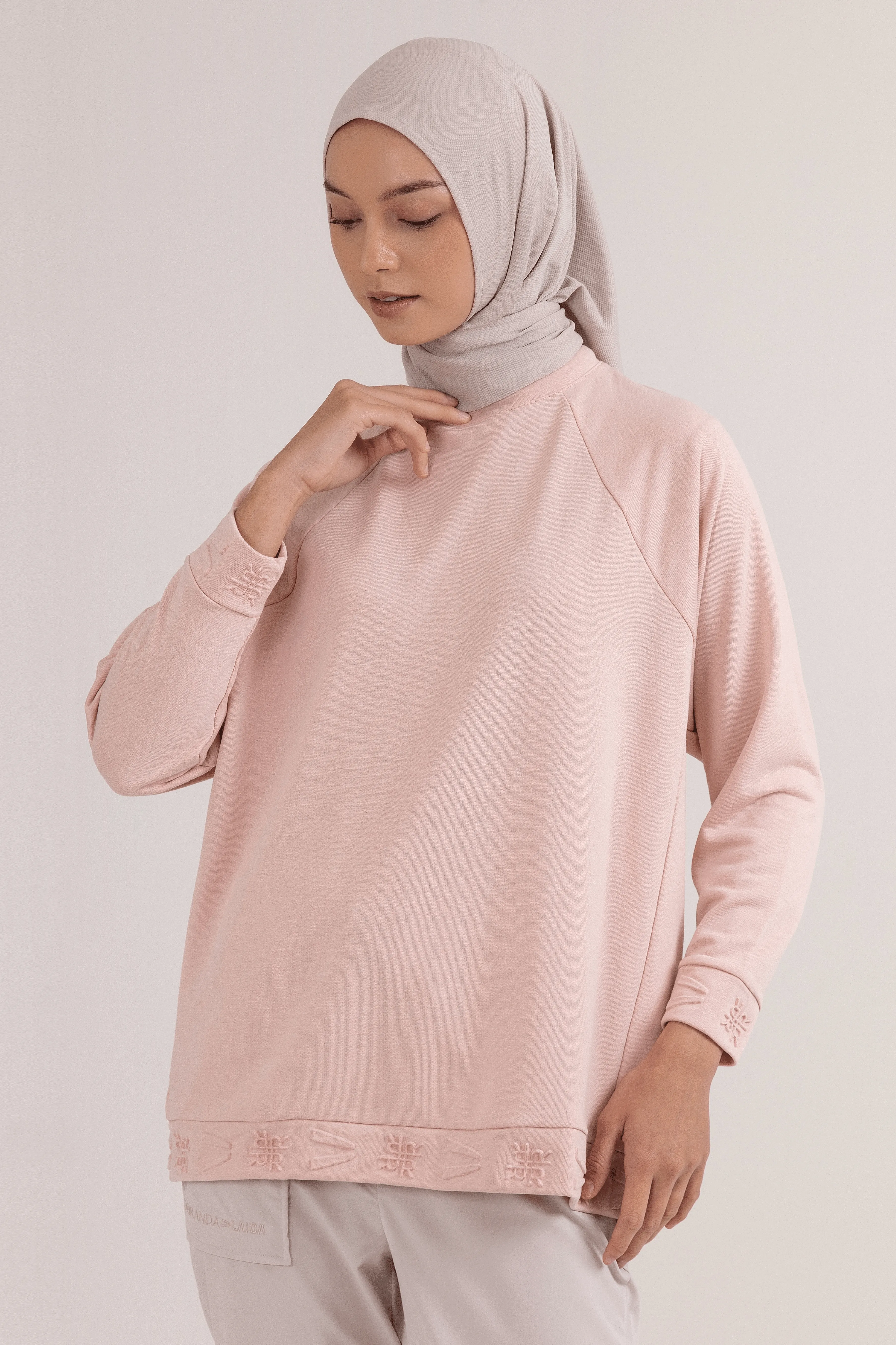 LAICA x RiaMiranda Embossed Sweater - Cameo Rose