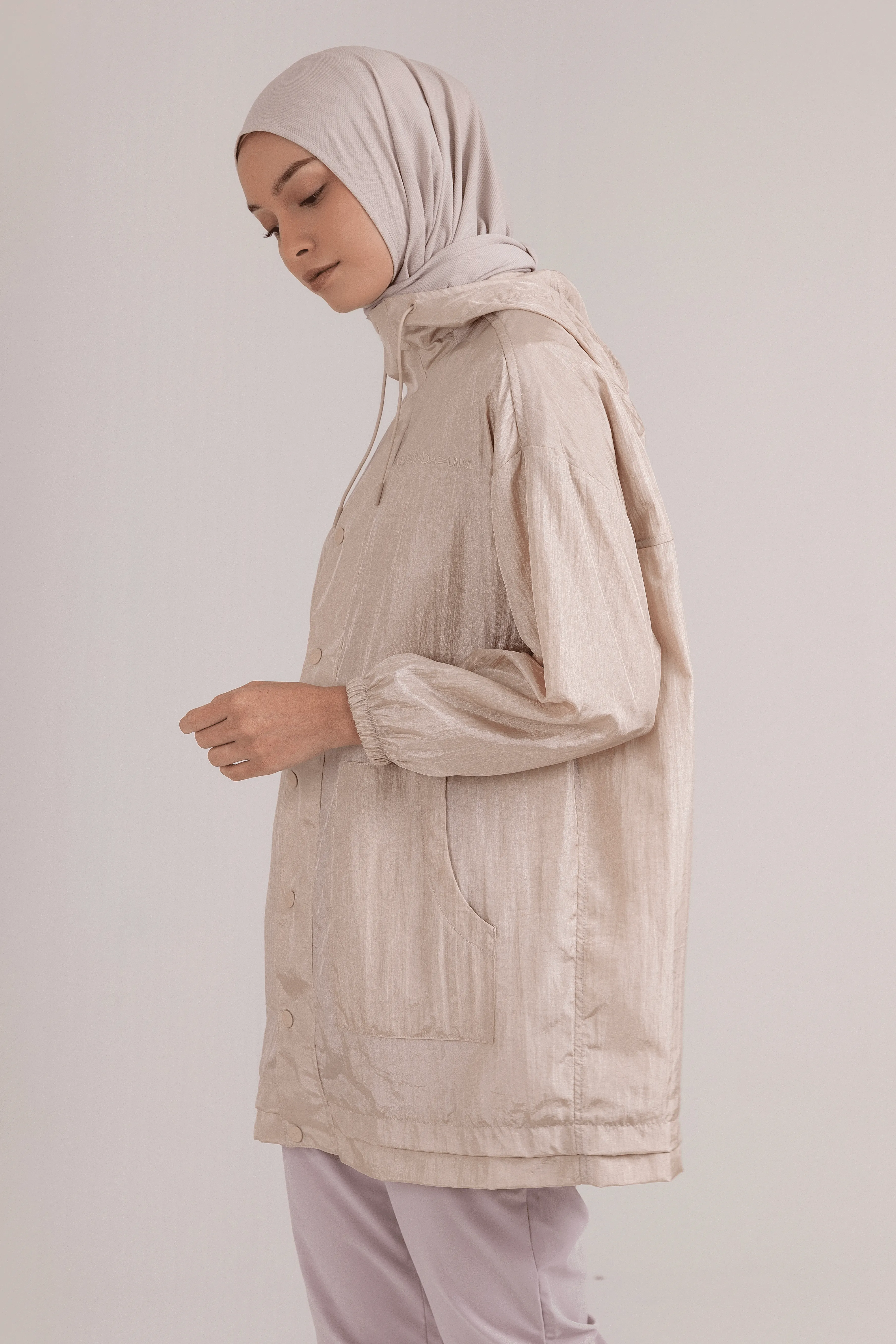 LAICA x RiaMiranda Oversized Parka Jacket - Silver Cloud