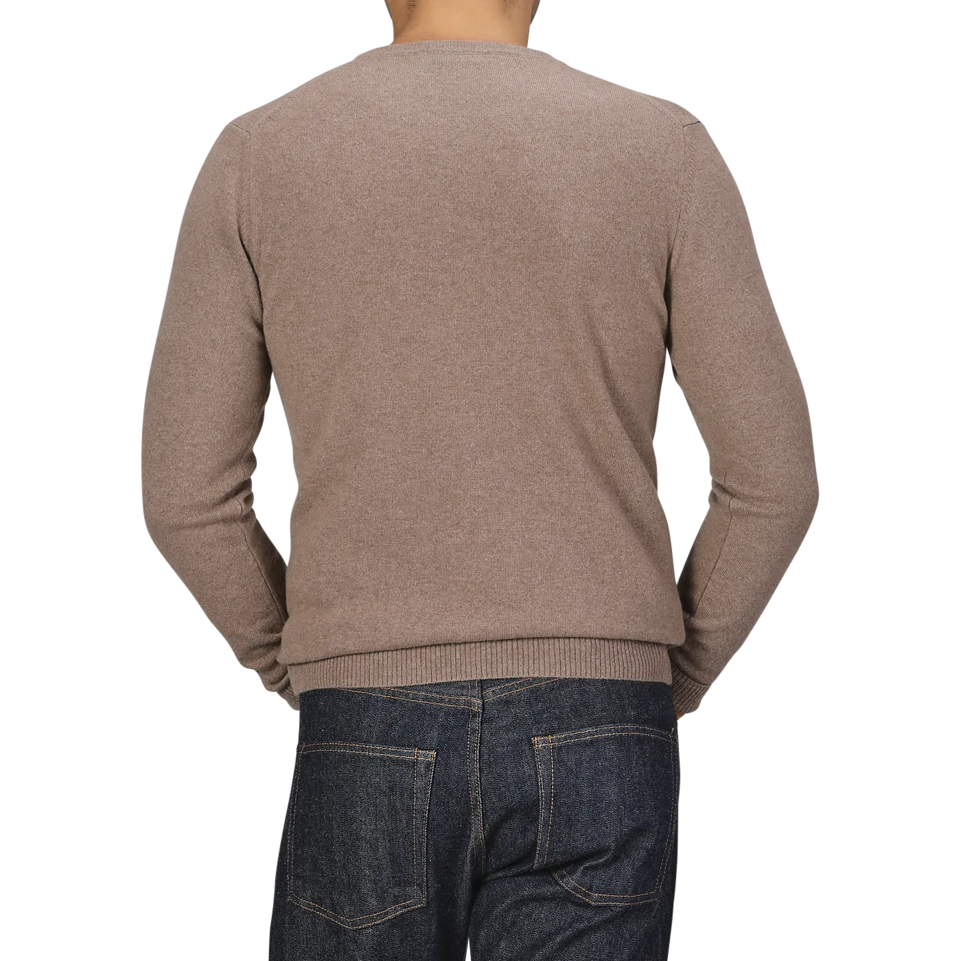 Light Brown Wool Cashmere Crewneck