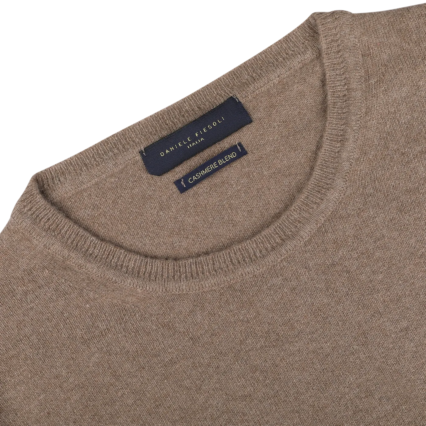 Light Brown Wool Cashmere Crewneck