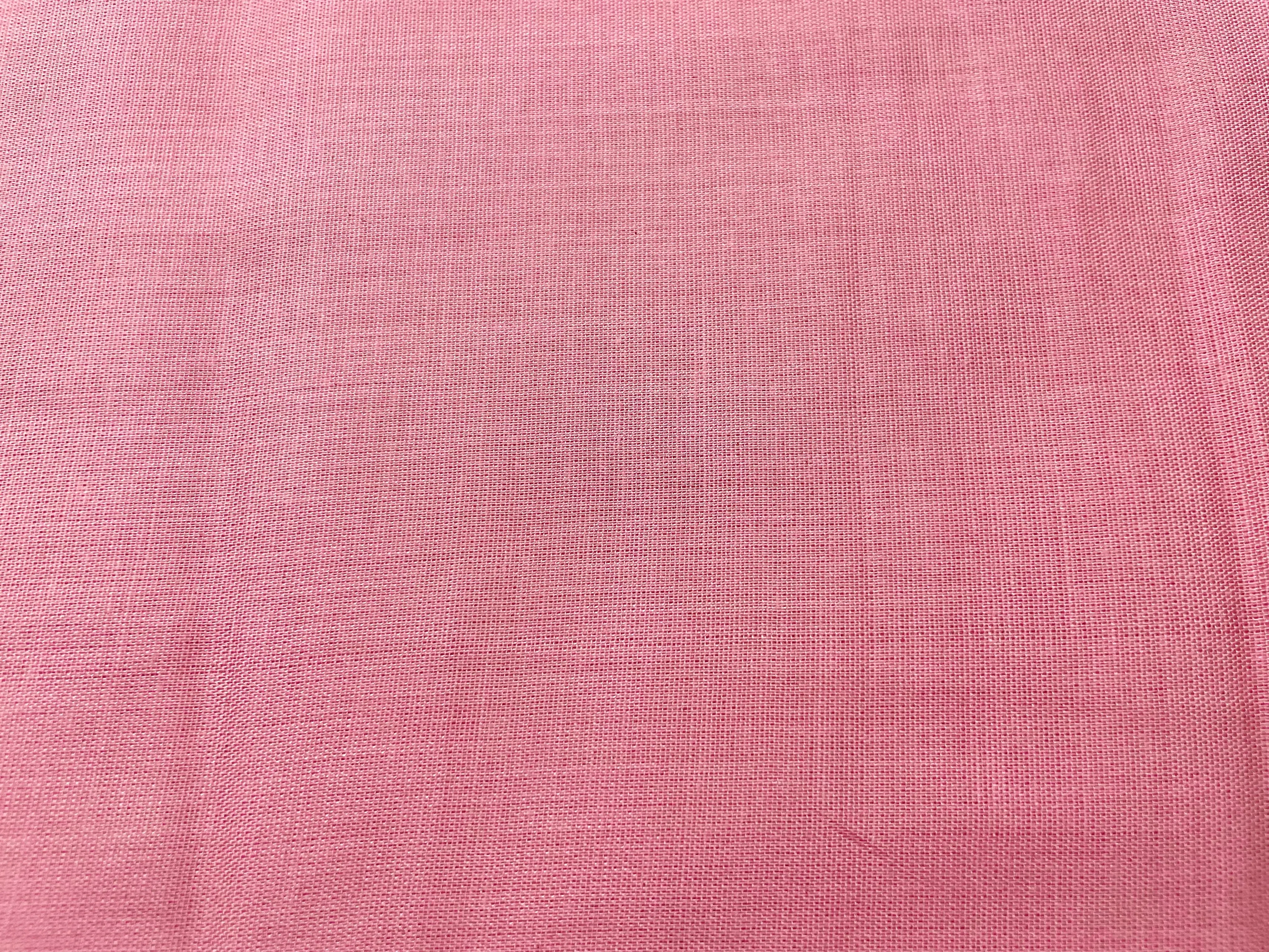 Light Peach & Red Plain Soft Cotton Rayon Fabric