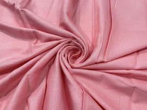 Light Peach & Red Plain Soft Cotton Rayon Fabric