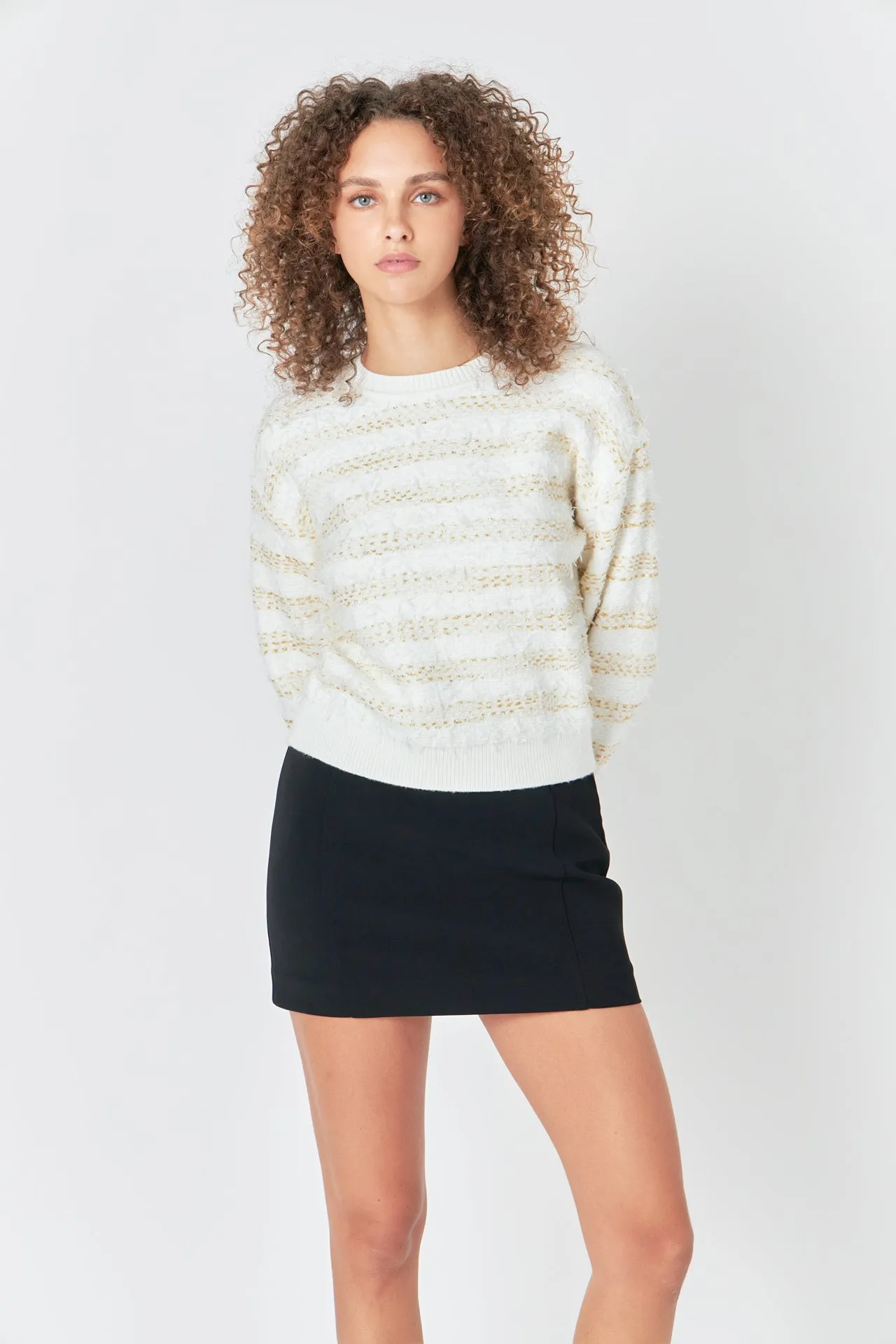 Lurex Striped Sweater