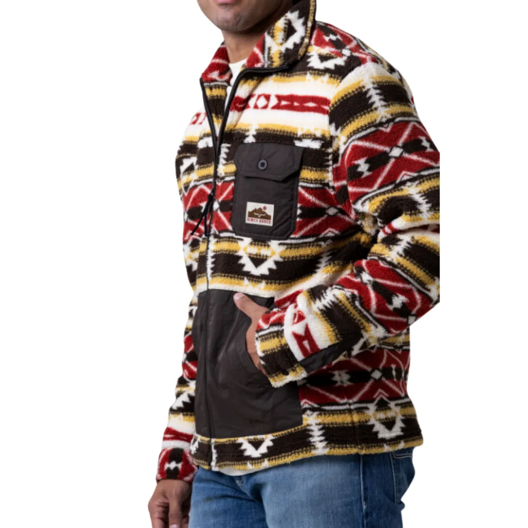 Men's Brown Aztec Fleece Sweatshirt MSW0000026