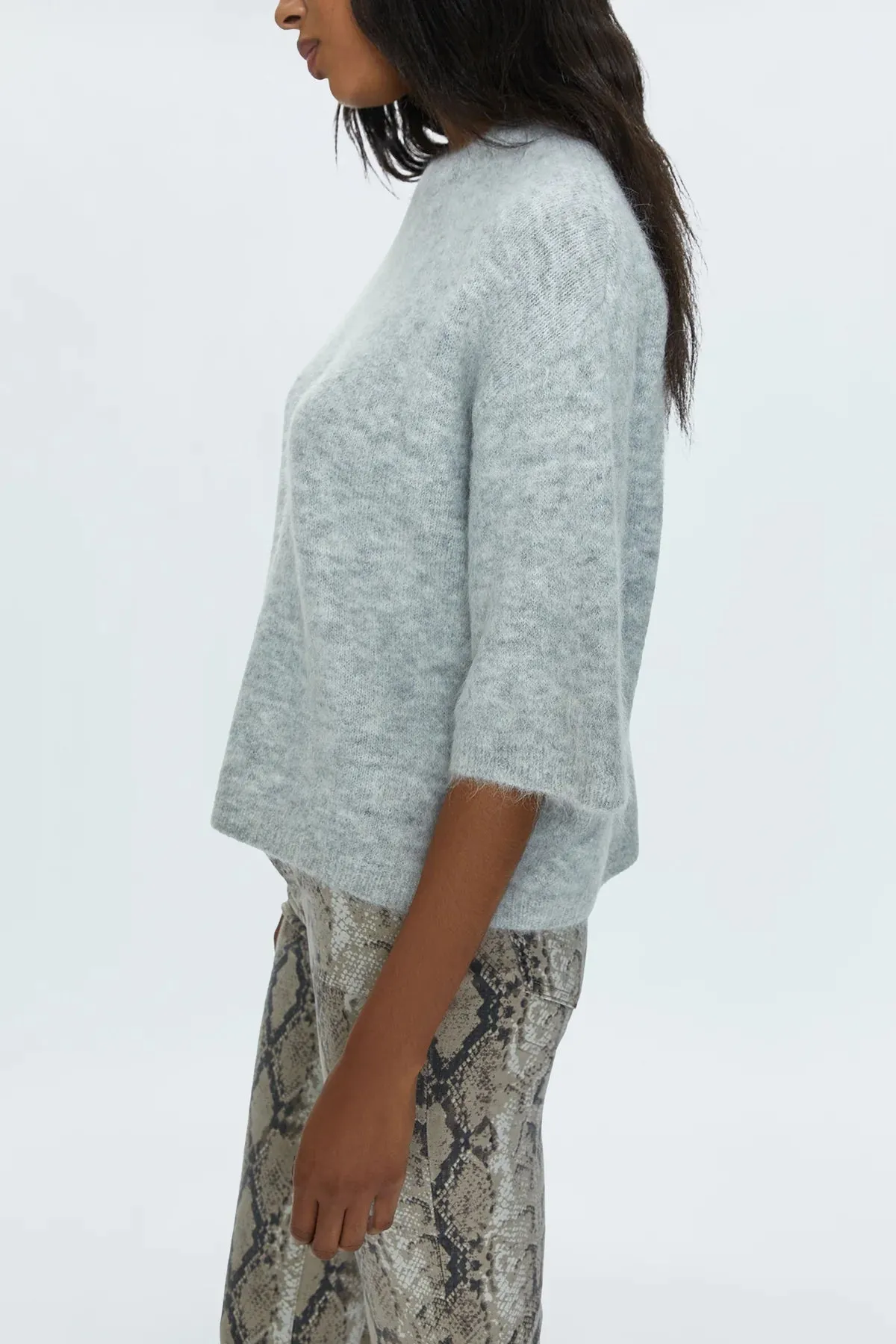 Micah Sweater Tee~ Soft Grey