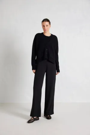 Michaela Merino Cashmere Cardi In Black