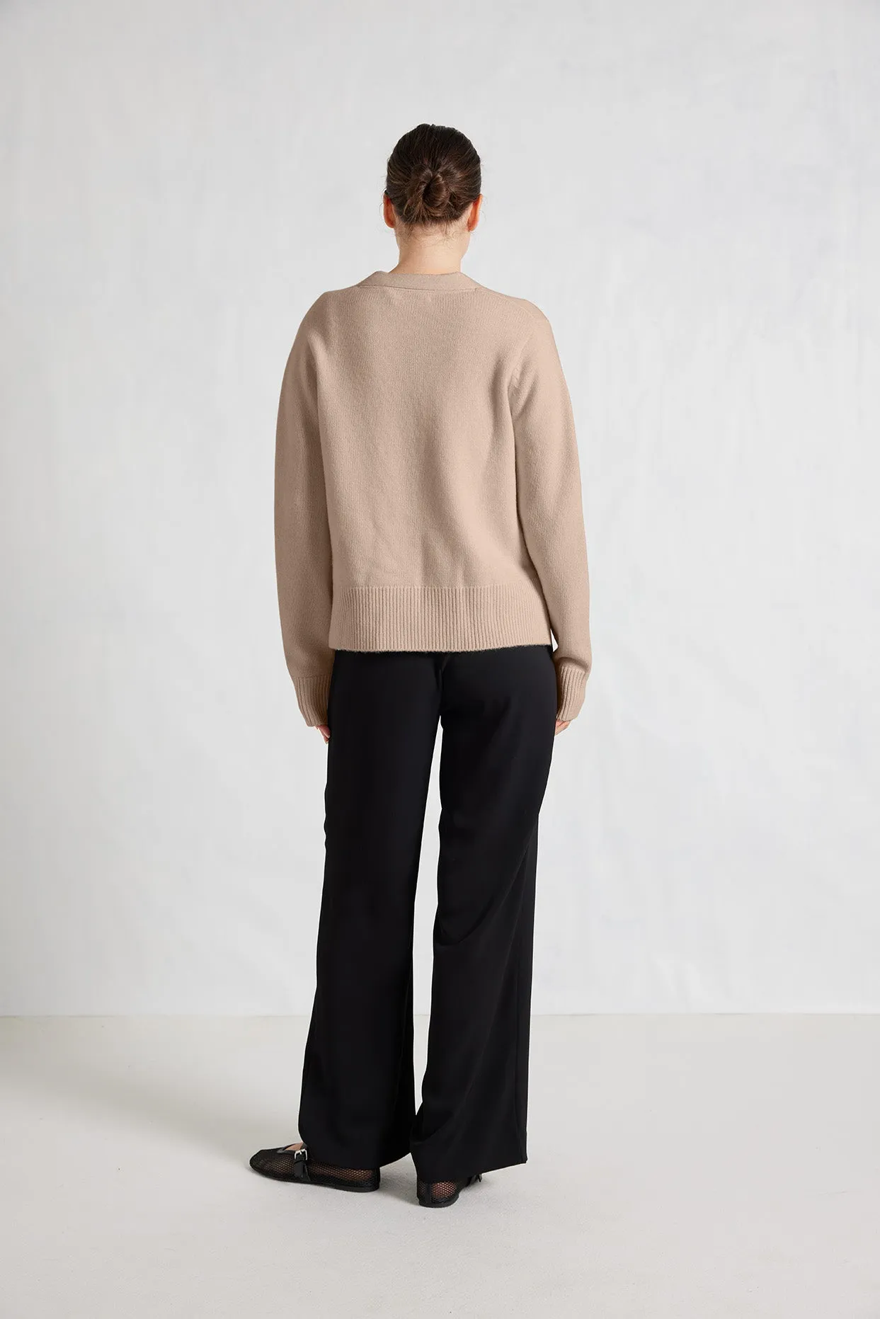 Michaela Merino Cashmere Cardi In Elysee