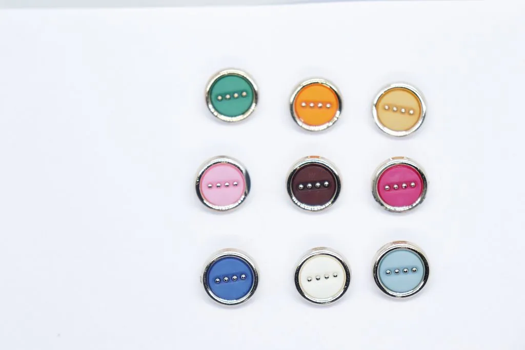 Multicolor Circular Acrylic Buttons