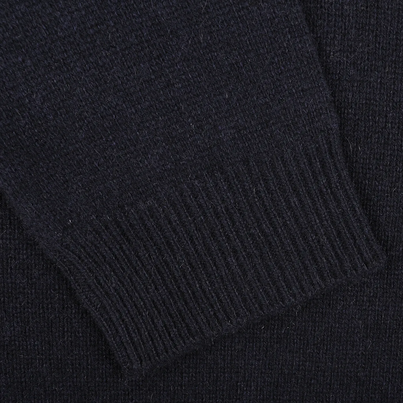 Navy Blue Cashmere V-Neck Sweater