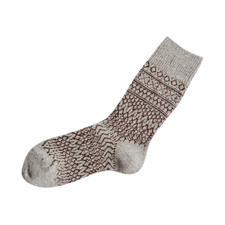 NISHIGUCHI KUTSUSHITA - Oslo Woo Jacquard Sock