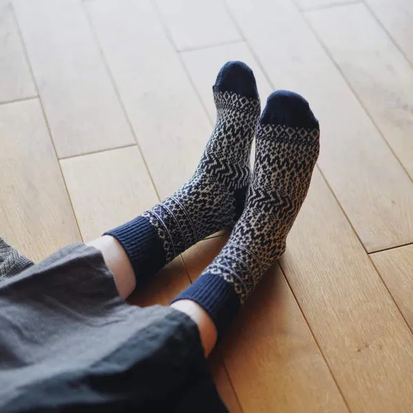 NISHIGUCHI KUTSUSHITA - Oslo Woo Jacquard Sock