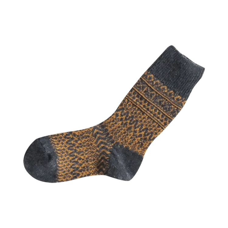 NISHIGUCHI KUTSUSHITA - Oslo Woo Jacquard Sock