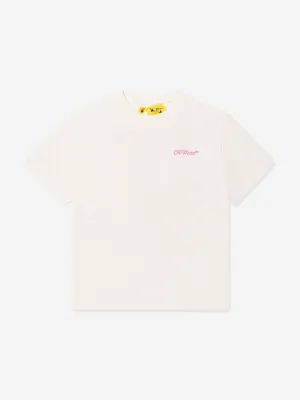 Off-White Girls Classic Arrow Tab T-Shirt in Ivory