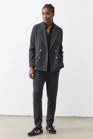 On the Clock Herringbone Blazer