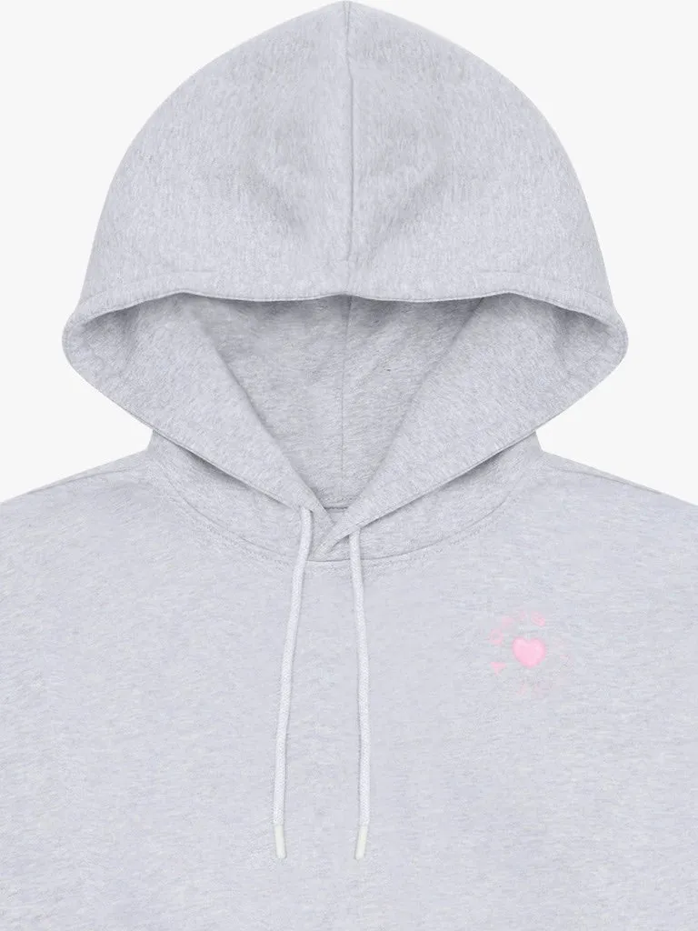 Organic fitted Hoodie - heather grey