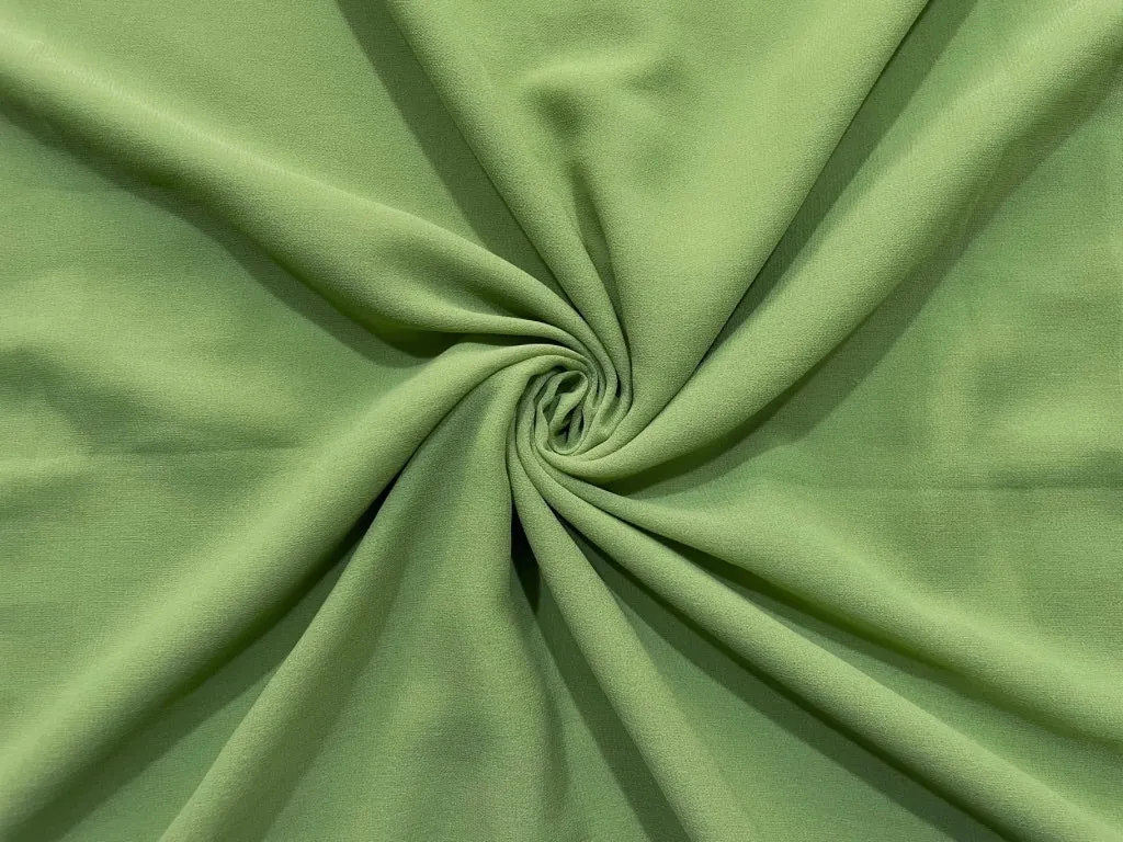 Pista Green Plain Georgette Fabric