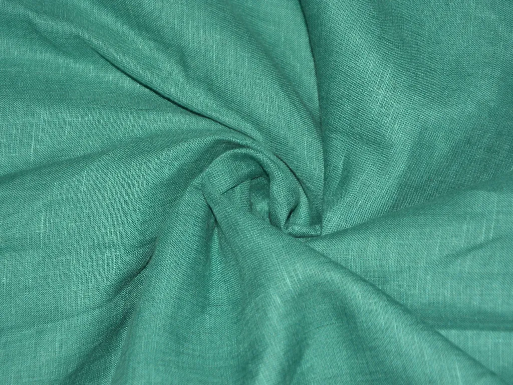 Precut of Teal Green Pure Linen 60 Lea Fabric