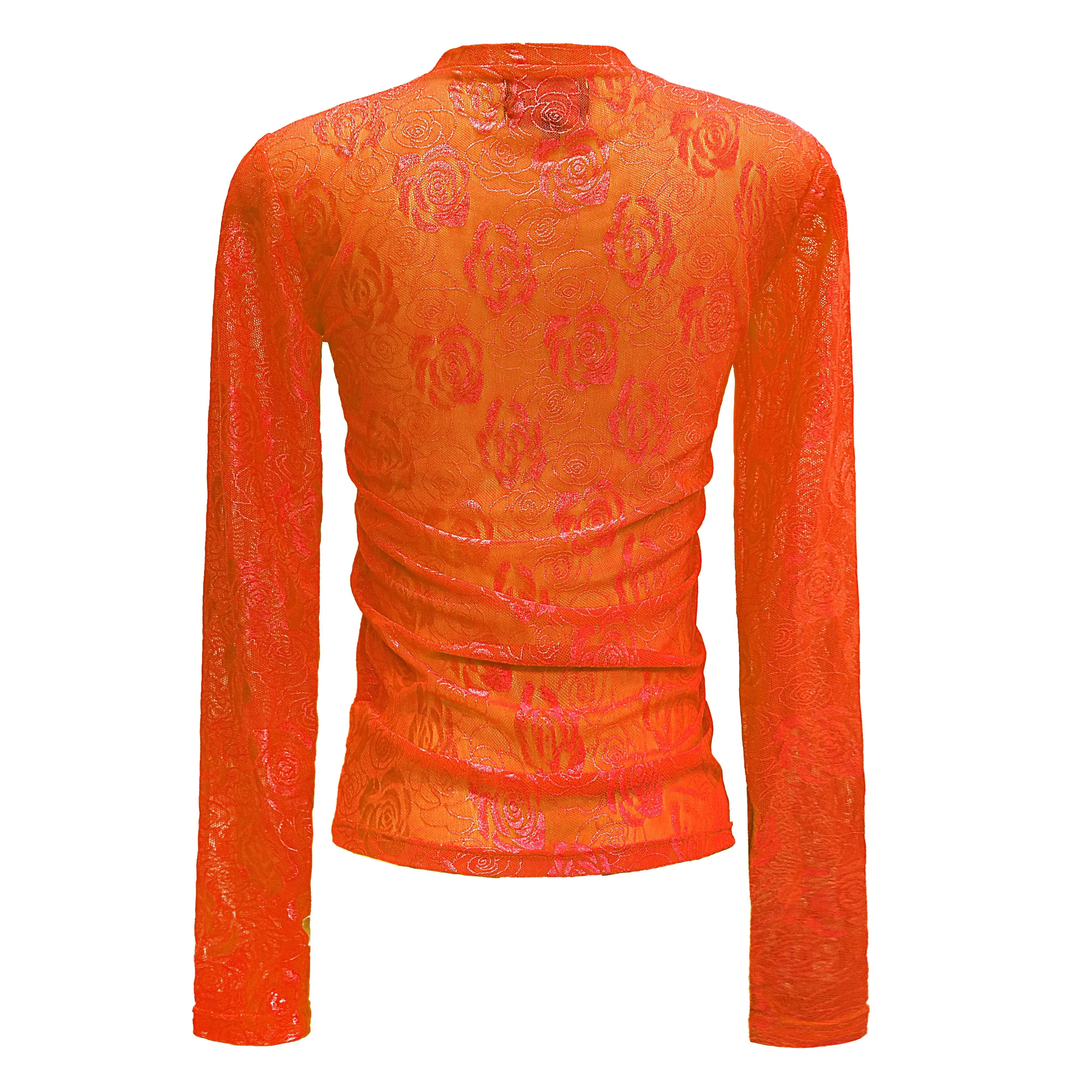 ROSE-LS-LACE-BLOUSE - MANDARIN