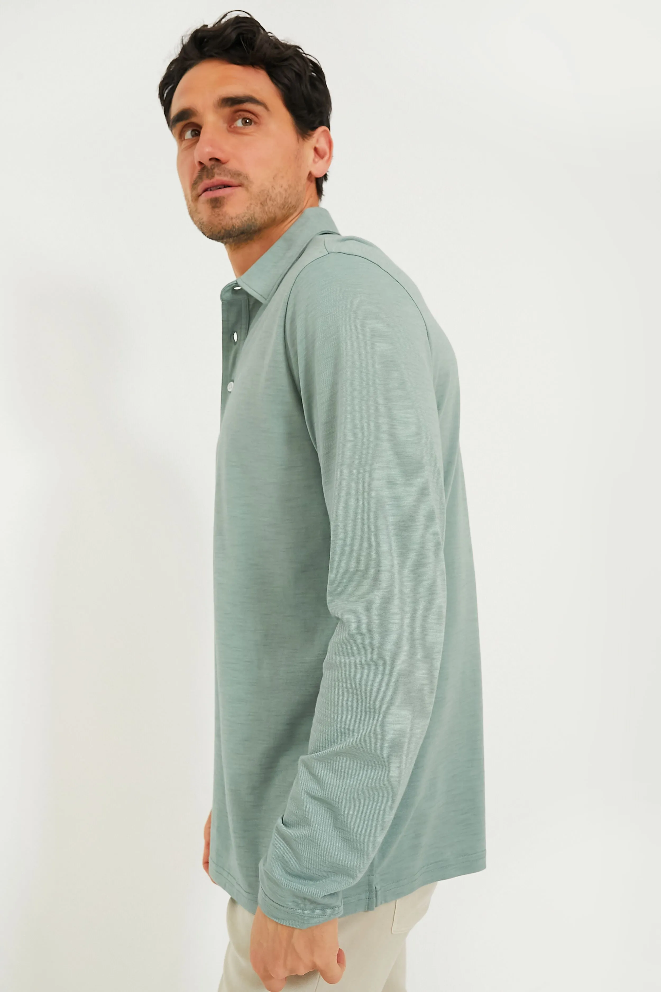 Sage Performance Long Sleeve Range Polo