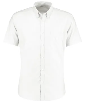 Slim fit workwear Oxford shirt short sleeve | White