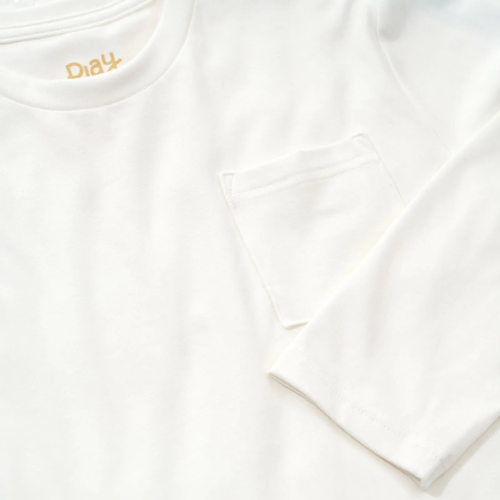 Soft White Long Sleeve Relaxed Pocket Tee