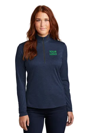 Sport-Tek Ladies Endeavor Customized 1/4-Zip Pullovers, Dark Royal Heather