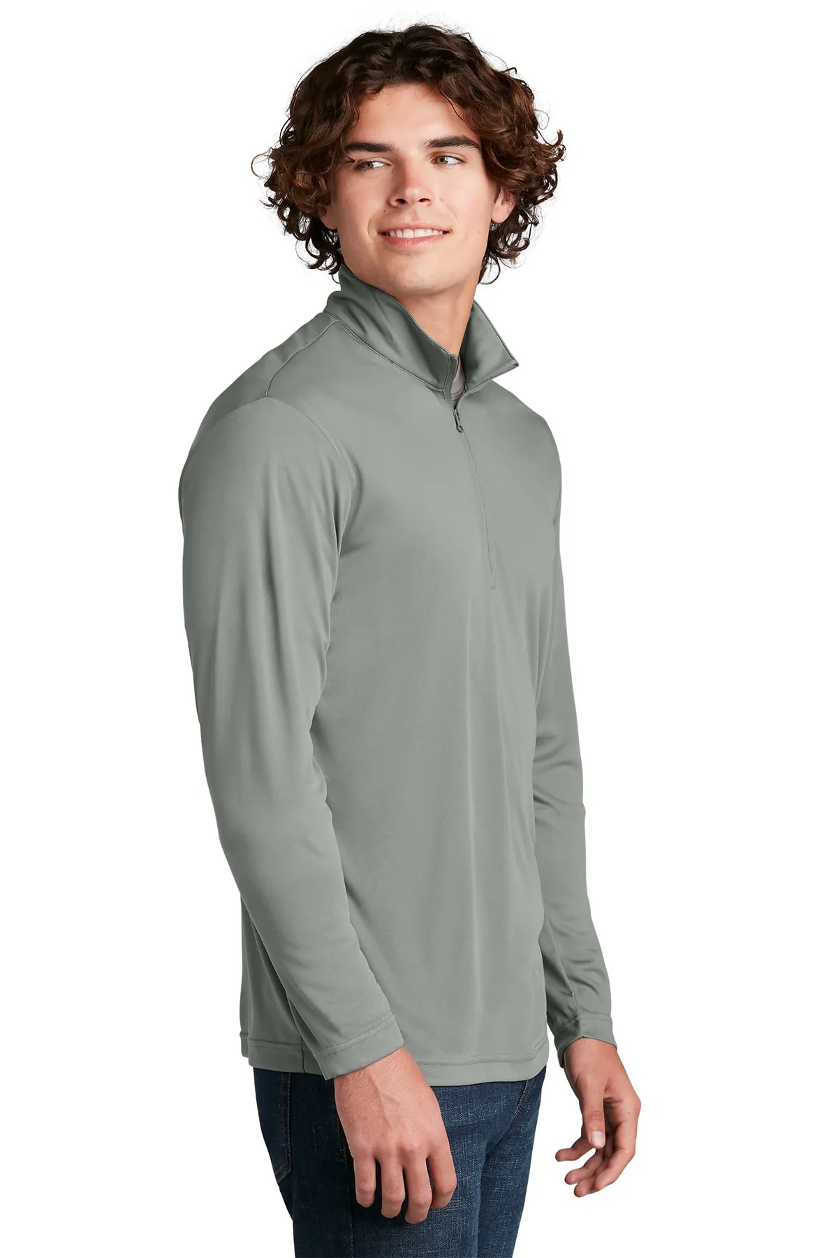 Sport-Tek PosiCharge Competitor Custom 1/4-Zip Pullovers, Grey Concrete