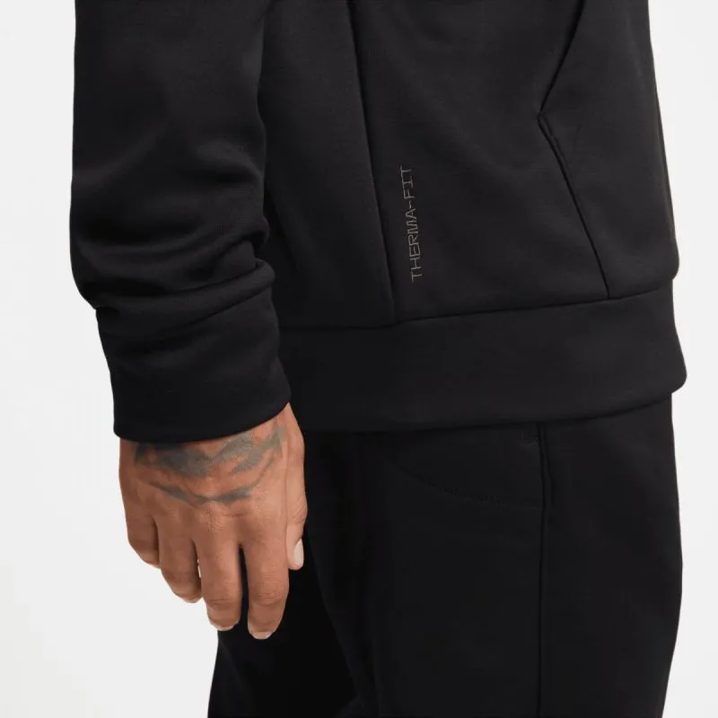 Stay Warm and Move Freely: Nike Therma-FIT Men's Black Sweatshirt