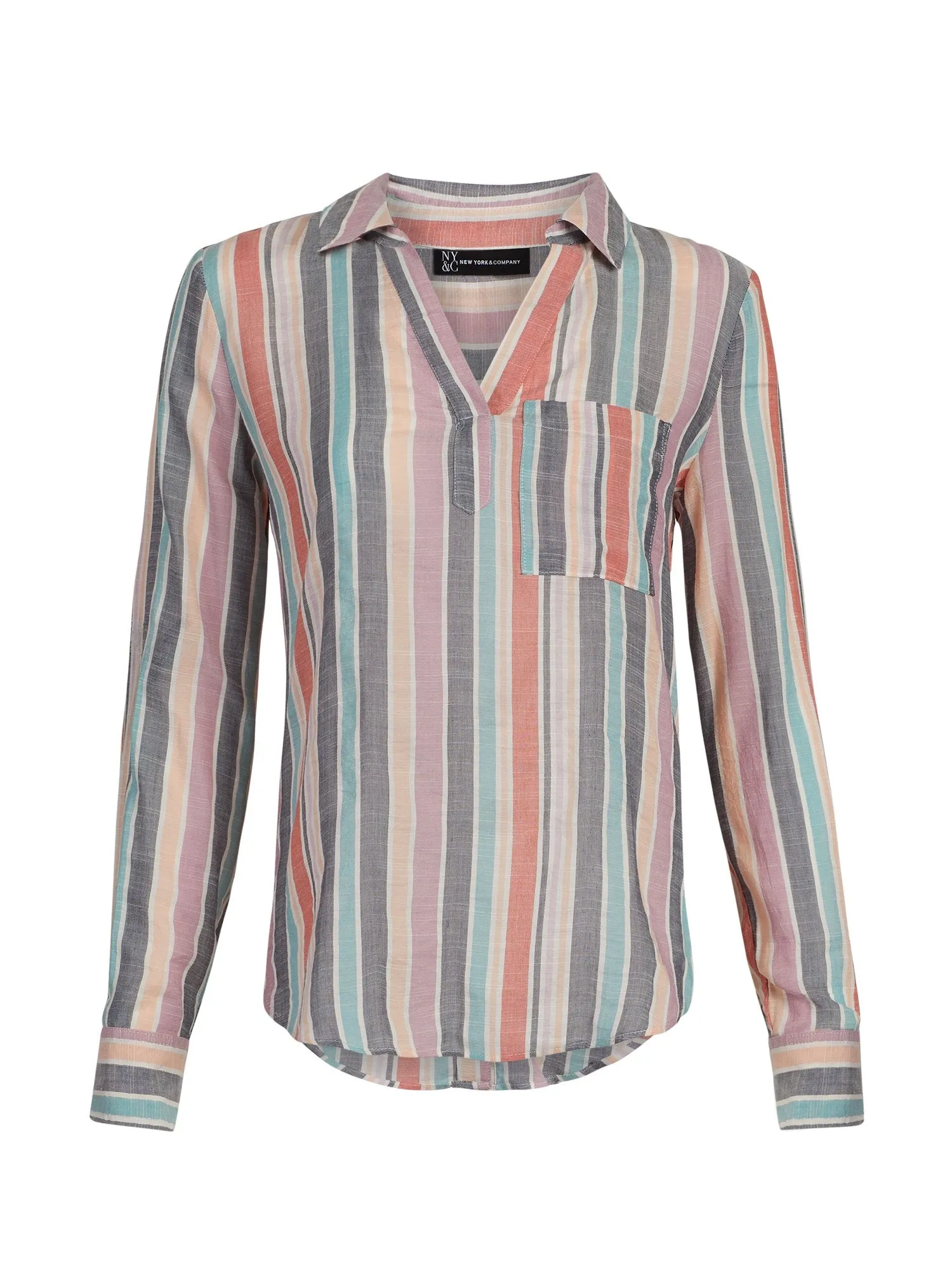 Stripe Button-Back Shirt