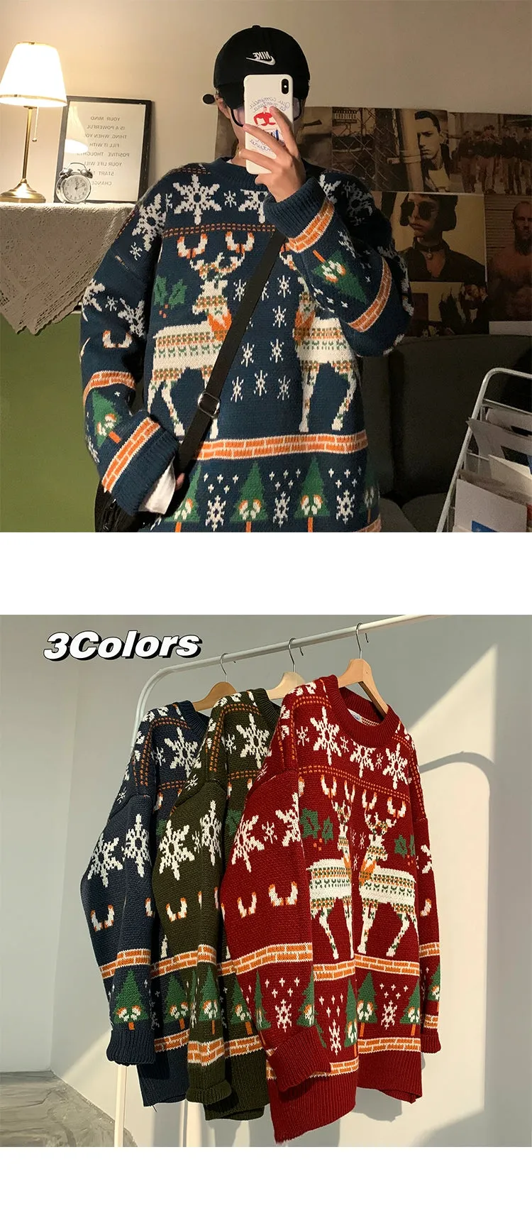 Sweater Hong Kong Style Christmas Cartoon