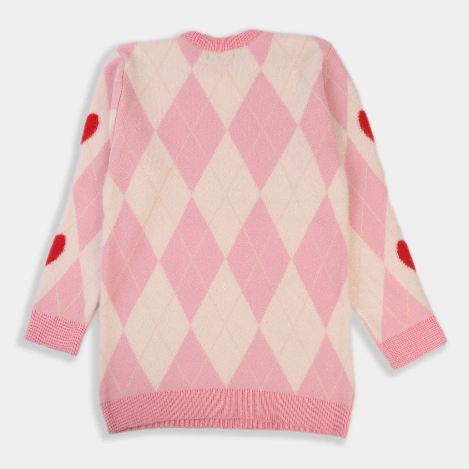 Teens Girls Knitted Sweater -Pink