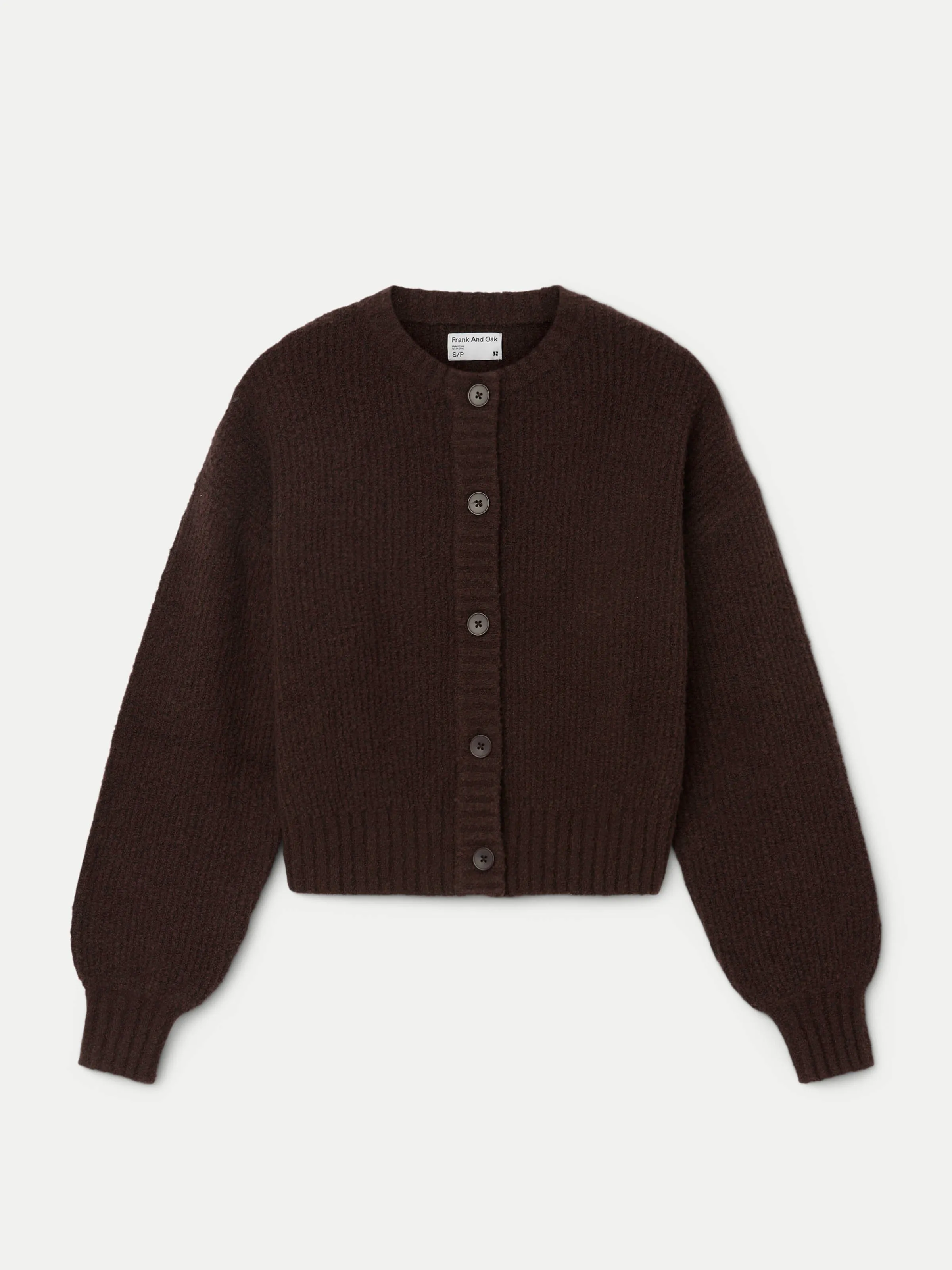 The Seawool® Sweater Cardigan in Dark Plum