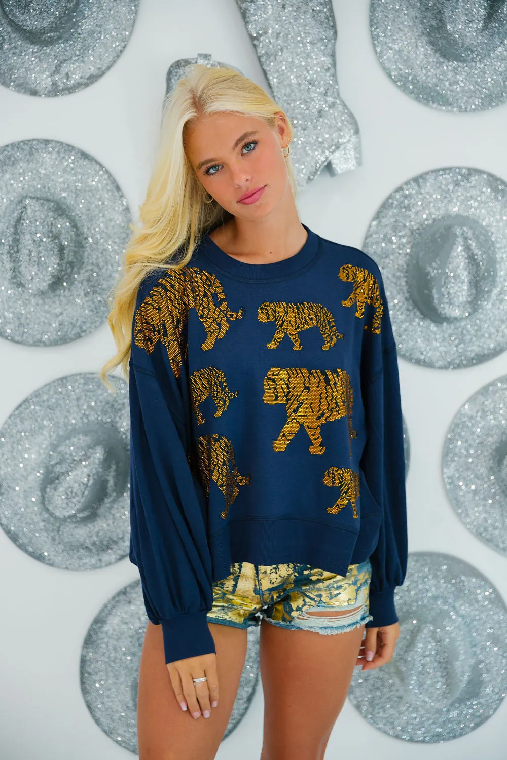 TIGER LOVER NAVY PULLOVER