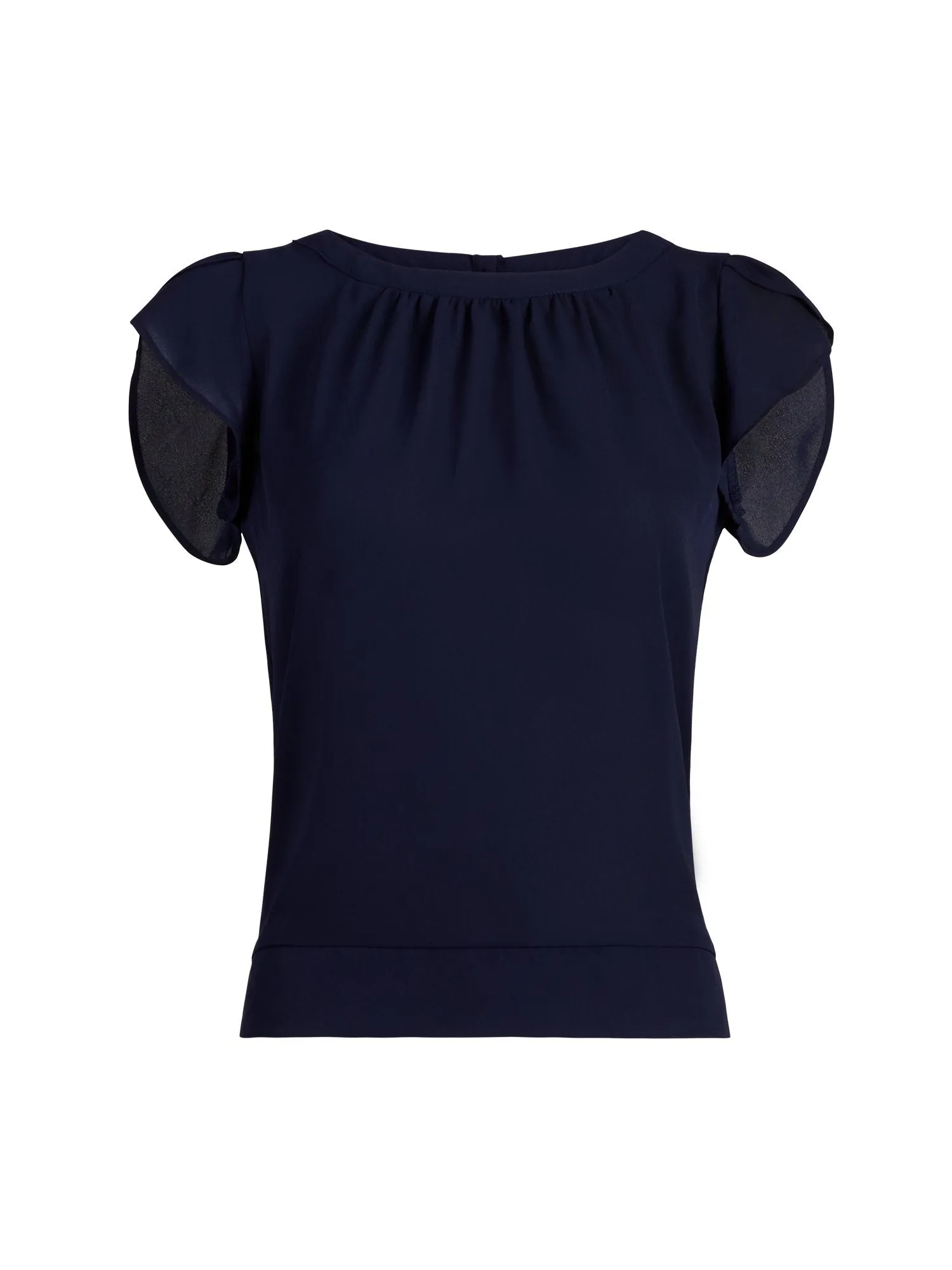 Tulip-Sleeve Button-Back Blouse - 7th Avenue